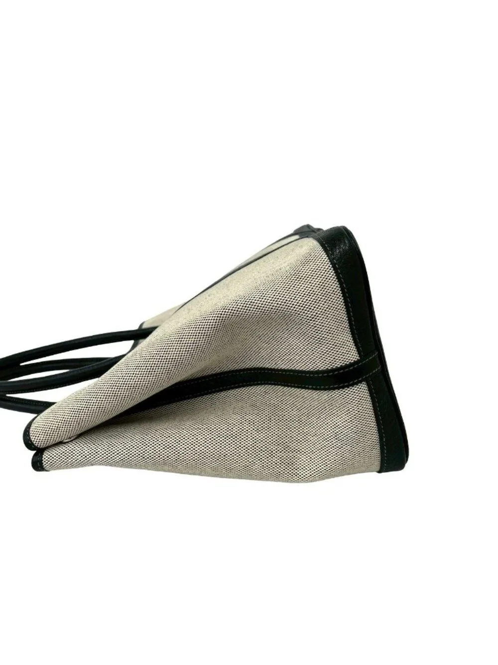 Hermes Garden Party PM Toile Ash Canvas Tote Ivory